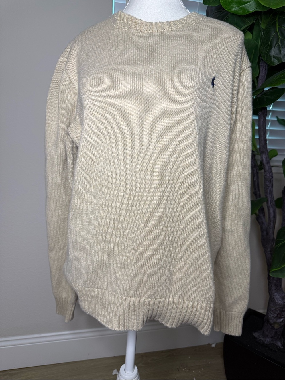 🍂🍁FALL PREVIEW Polo by Ralph Lauren Men's Cream Crewneck Sweater
